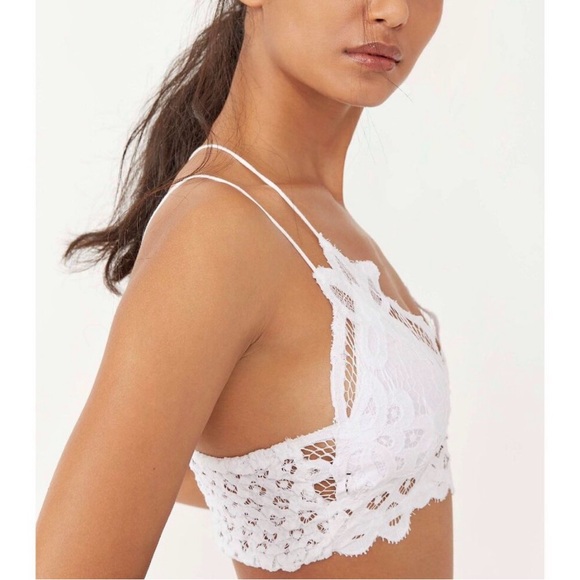 Free People Adella White Lace Bralette Small - Picture 2 of 5